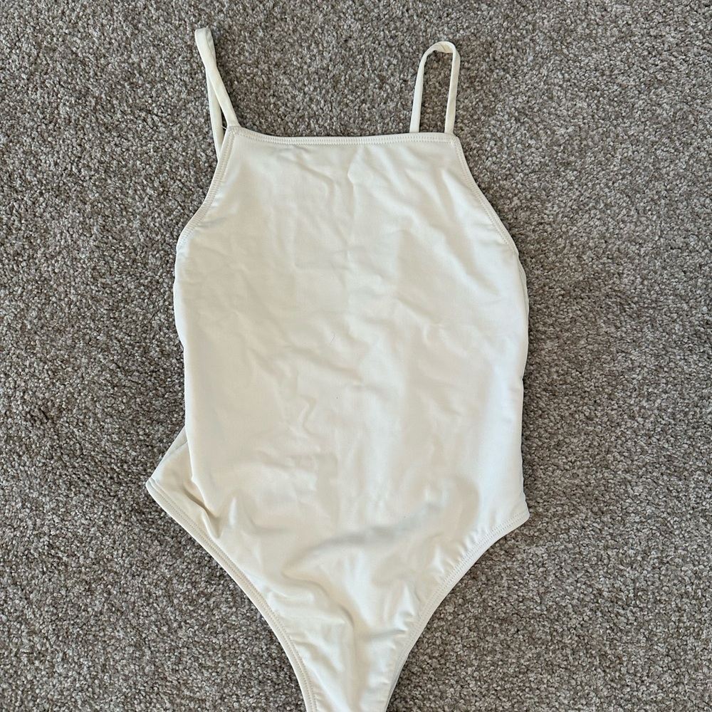 Lonely ghost cream swimsuit